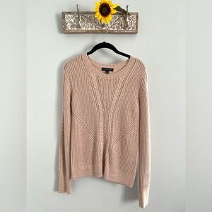 BANANA REPUBLIC Women’s Pink Blush Cable Knit Sweater- Size Small